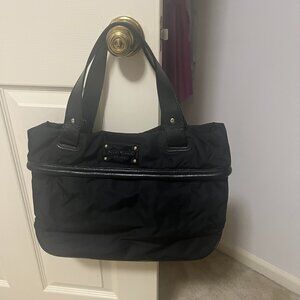 EUC Kate Spade black and leather nylon satchel